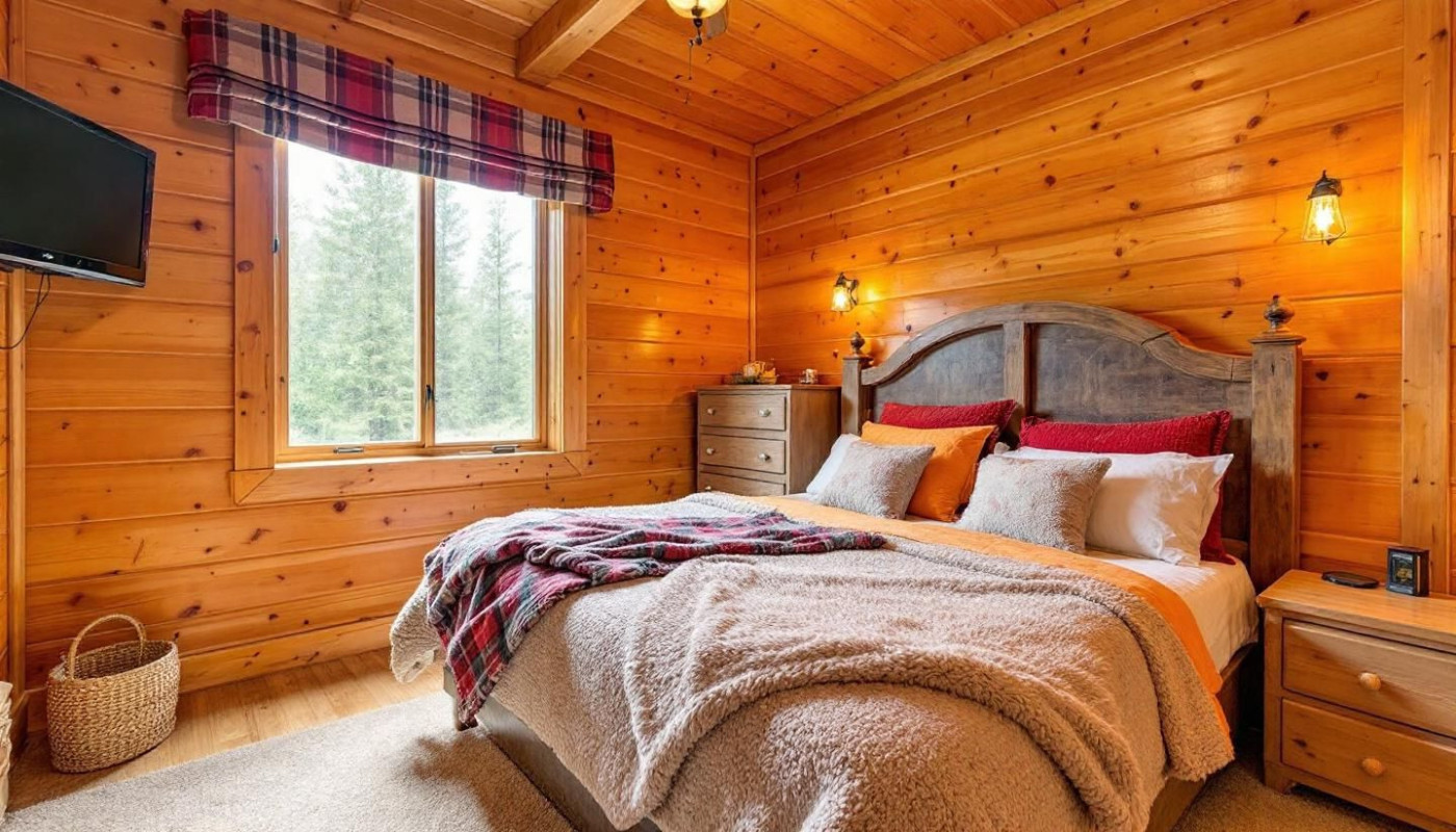 Ein gemütliches Zimmer gestalten mit einem Vorhang für das Hüttenbett